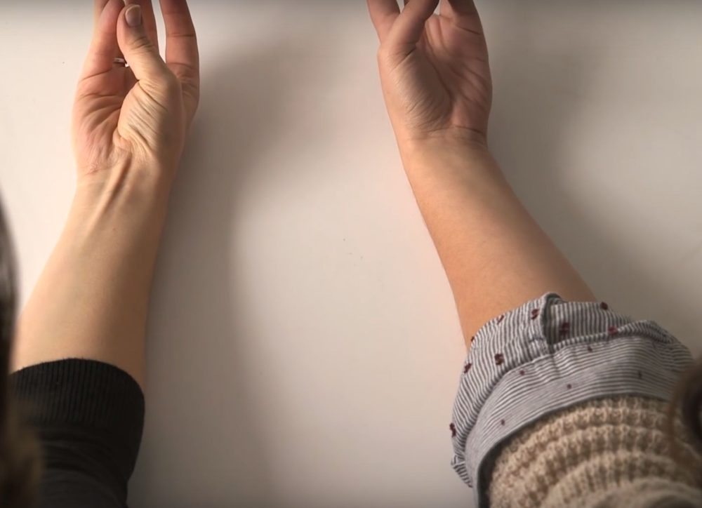 Spojte palec s ukazováčkem a sledujte šlachu na zápěstí. Vidíte ji, nebo ne? Obojí má jiný evoluční význam