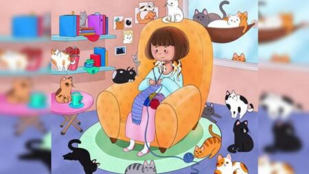 V  pokoji plném koček se schovává i jeden pes. Jen ti nejlepší ho dokážou najít za 5 sekund