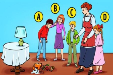 Které z dítek má na svědomí rozbitou vázu? Volba podezřelého vypovídá o tom, jak moc je člověk zodpovědný