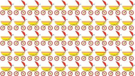 Test kvality zraku: Jen člověk bez oční vady najde na tomto obrázku odlišný kočárek