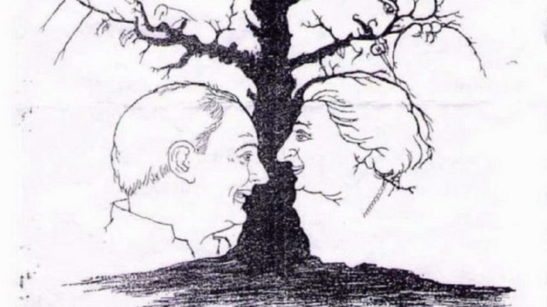 muž žena kořen stromu