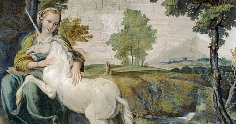 Holčička s jednorožcem